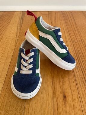 Vans Toddler Old Skool Yacht Club Color Block Elastic Lace Sneakers | size: 5